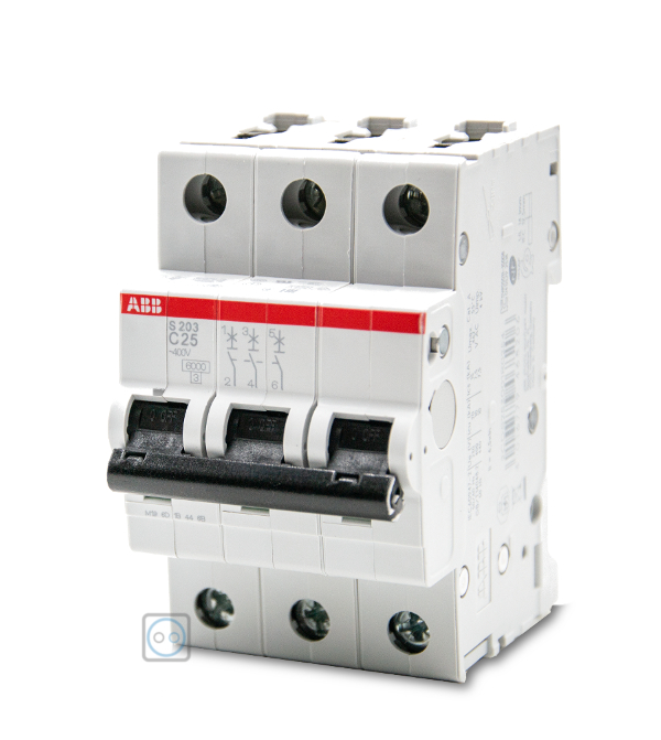 ABB S203-C25 Sicherungsautomat 3-Polig C25 ABB S203-C25 Sicherungsautomat 3-Polig C25