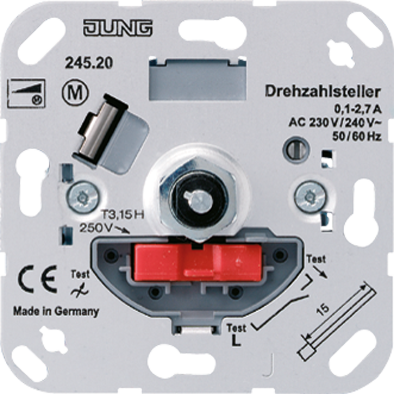 JUNG 245.20 Drehzahlsteller
-Einsatz
