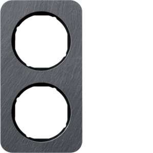 Berker 10122384 Rahmen 2Fach R.1 Schiefer Anthrazit/Schwarz Glänzend Berker 10122384 Rahmen 2Fach R.1 Schiefer Anthrazit/Schwarz Glänzend