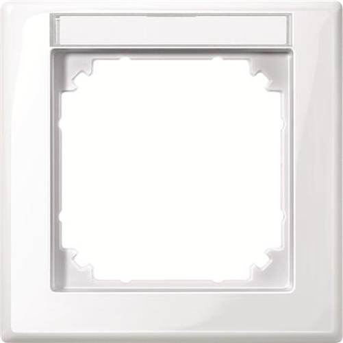 Merten 470125 Rahmen 1-Fach mit Beschriftungsträger M-Smart Aktivweiß Glänzend Merten 470125 Rahmen 1-Fach mit Beschriftungsträger M-Smart Aktivweiß Glänzend