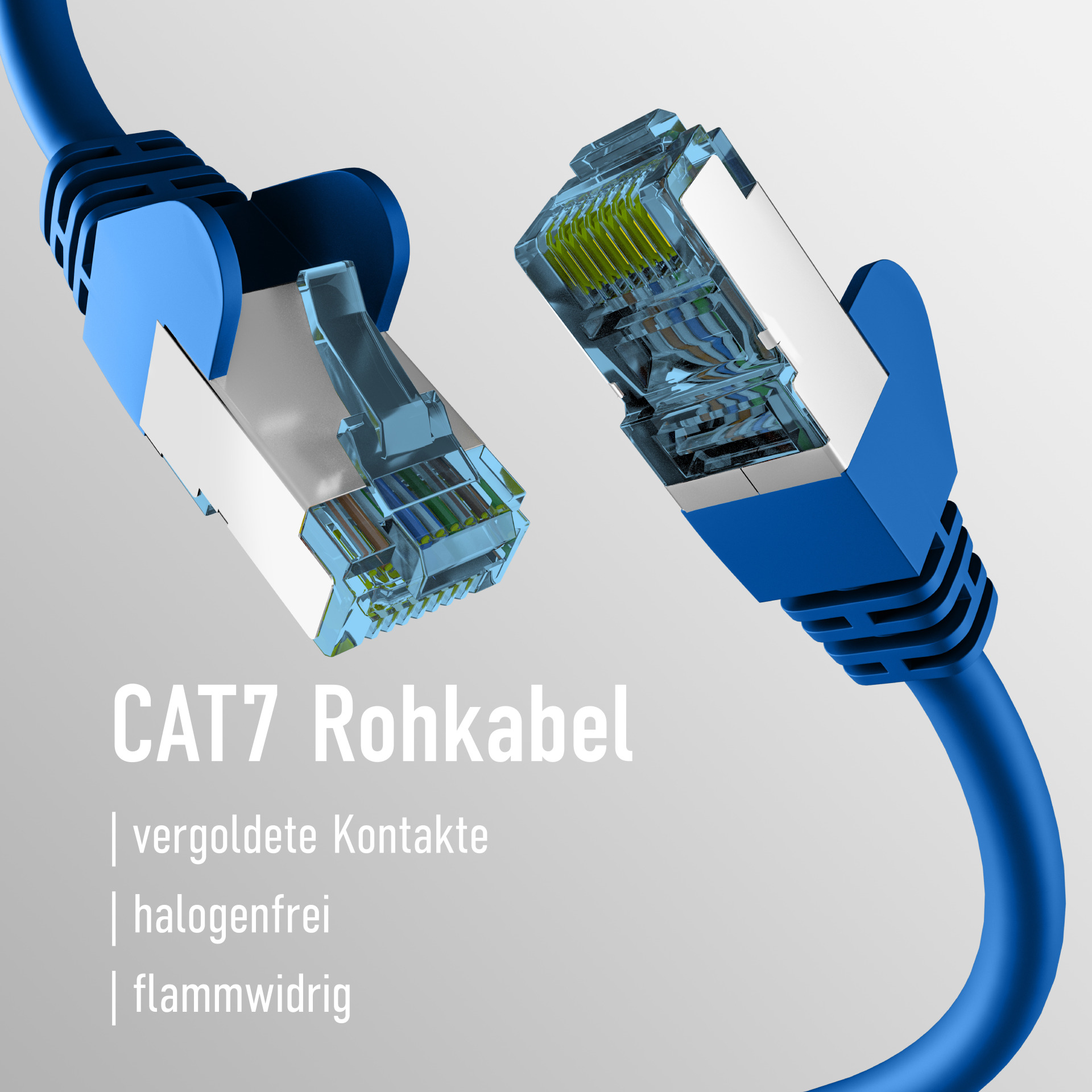 Patchkabel CAT.7  S-FTP/PIMF Blau 1m