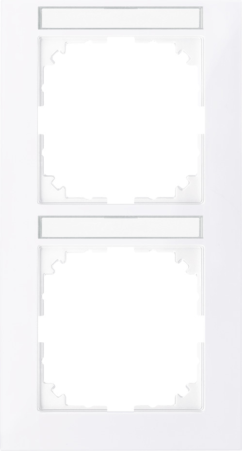 Merten MEG4022-3625 Rahmen 2-Fach mit Beschriftungsträger senkrechte M- Pure Aktivweiß