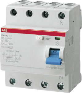 ABB Fi-Schutzschalter F204 63A 4-Polig 30mA ABB Fi-Schutzschalter F204 63A 4-Polig 30mA