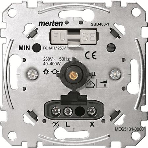 Merten MEG5131-0000 Druckdrehdimmer-Einsatz für ohmsche Last 40-400W