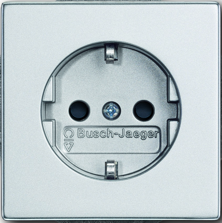 Busch-Jaeger 20EUC-83 Steckdosen Einsatz Alusilber Busch-Jaeger 20EUC-83 Steckdosen Einsatz Alusilber