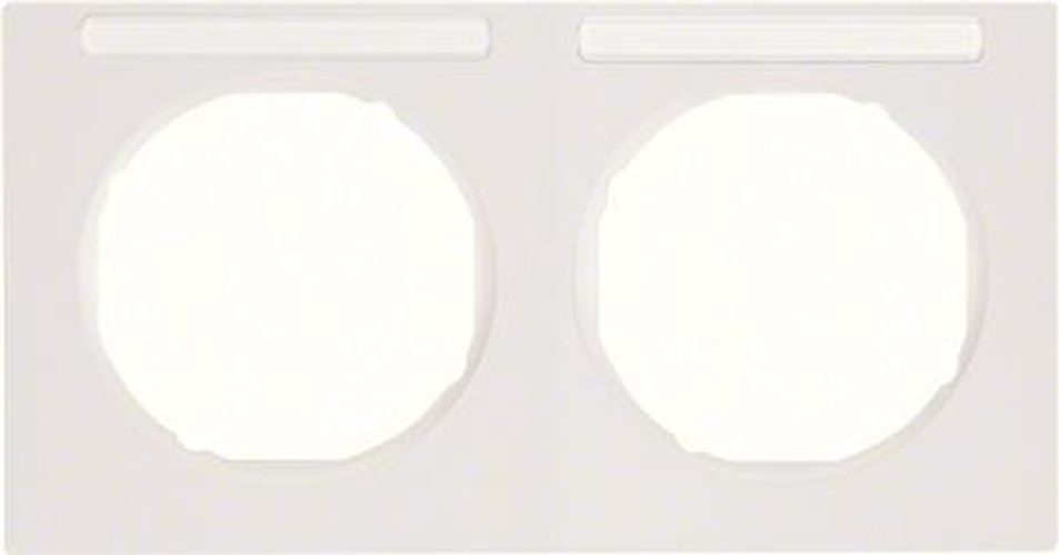 Berker 10122279 Rahmen 2Fach mit Beschriftungsfeld R.3 Polarweiß, Glänzend Berker 10122279 Rahmen 2Fach mit Beschriftungsfeld R.3 Polarweiß, Glänzend