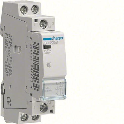 Hager ESC225S Installationsschützebrummfrei 25A 2 Schließer 230V