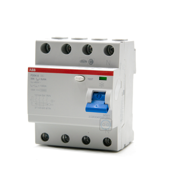 ABB Fi-Schutzschalter F204 25A 4-Polig 30mA ABB Fi-Schutzschalter F204 25A 4-Polig 30mA