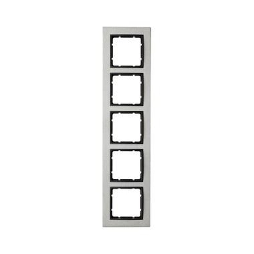 Berker 10253606 Rahmen 5Fach Waagerecht B.7 Edelstahl/Anthrazit Berker 10253606 Rahmen 5Fach Waagerecht B.7 Edelstahl/Anthrazit