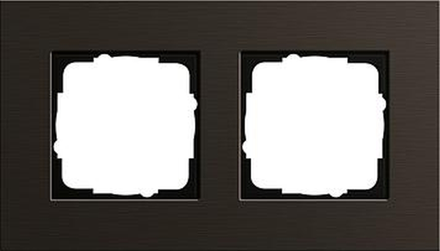 GIRA 0212127 Rahmen 2-Fach Esprit Aluminium-Braun GIRA 0212127 Rahmen 2-Fach Esprit Aluminium-Braun