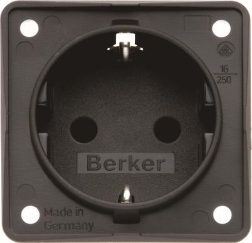 Berker 947792505 Integro Schuko Steckdose mit EBS Anthrazit Matt Berker 947792505 Integro Schuko Steckdose mit EBS Anthrazit Matt