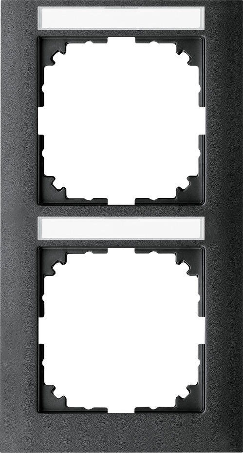 Merten MEG4022-3614 Rahmen 2-Fach mit Beschriftungsträger senkrechte M- Pure Anthrazit