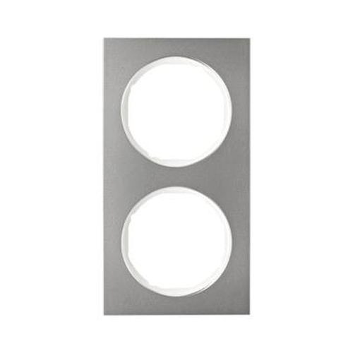 Berker 10122214 Rahmen 2Fach R.3 Edelstahl/Polarweiß Berker 10122214 Rahmen 2Fach R.3 Edelstahl/Polarweiß