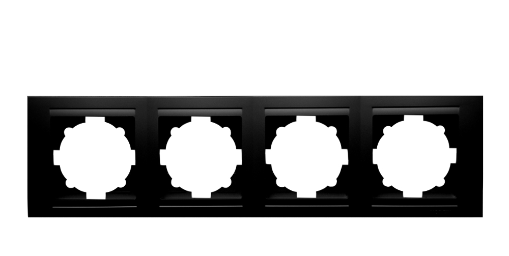 Moderna 4-Fach Abdeckrahmen Schwarz Moderna 4-Fach Abdeckrahmen Schwarz