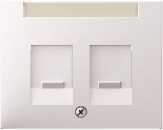 Berker 11827009 Z.-Stk. mit Staubschutzschiebern und Beschriftungsfeld K.1 Polarweiß, Glänzend Berker 11827009 Z.-Stk. mit Staubschutzschiebern und Beschriftungsfeld K.1 Polarweiß, Glänzend