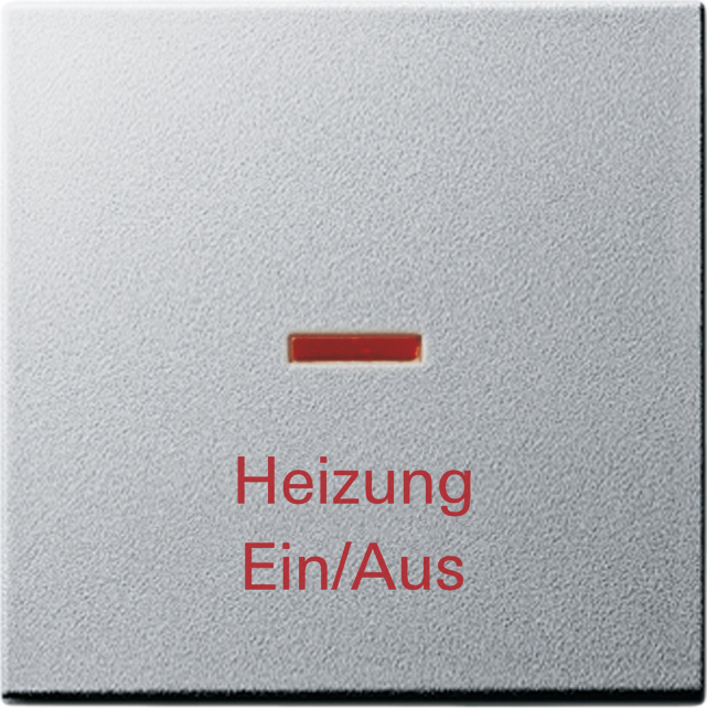 GIRA 067826 Kontroll-Wippe mit Aufdruck "Heizung" Farbe-Alu