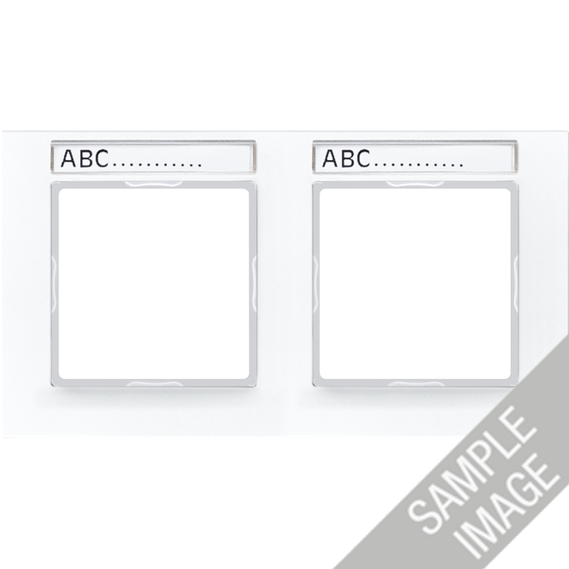 JUNG AC5840BFNAWW Rahmen mit Schriftfeld 4-Fach Alpinweiß
