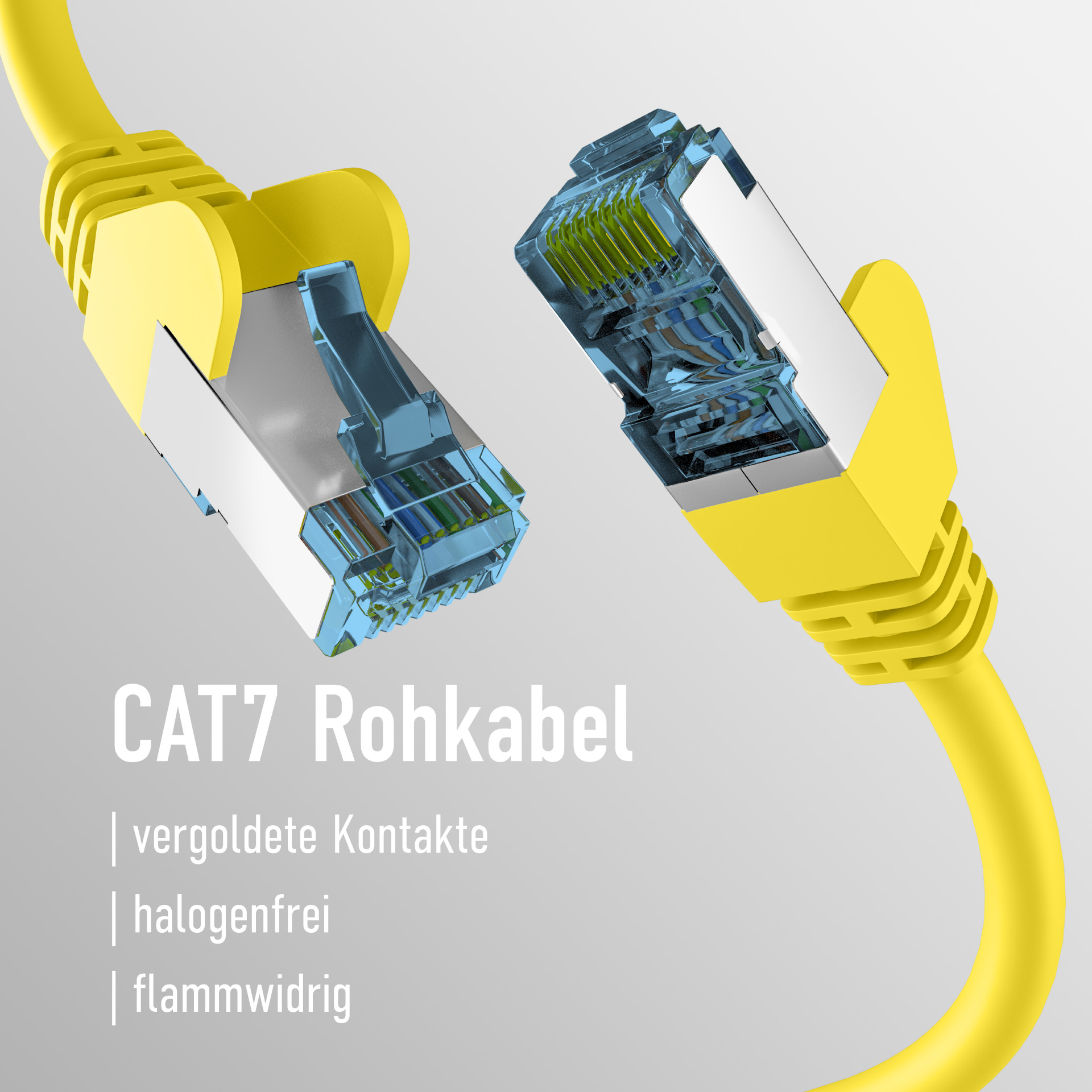 Patchkabel CAT.7  S-FTP/PIMF Gelb 1m