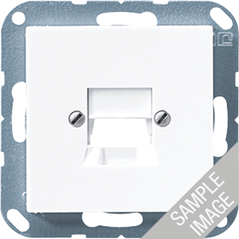 JUNG A569-1NWEMO Abdeckung 1-Loch für Modular-Jack-Steckbuchsen
 Mokka