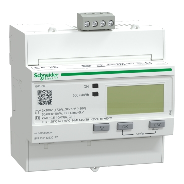 Schneider A9MEM3150 Energiezähler 3-Phasig 63A erweiterte Messfunktion Modbus