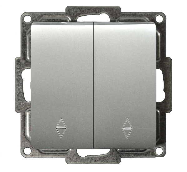 Moderna Doppel-Wechselschalter Silber Moderna Doppel-Wechselschalter Silber