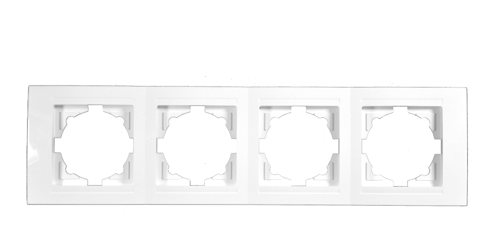 Moderna 4-Fach Abdeckrahmen Alpinweiß Moderna 4-Fach Abdeckrahmen Alpinweiß