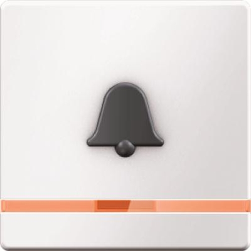 Berker 16516059 Wippe mit oranger Linse und abtastbarem Symbol Klingel Q.1/Q.3 Polarweiß, Samt Berker 16516059 Wippe mit oranger Linse und abtastbarem Symbol Klingel Q.1/Q.3 Polarweiß, Samt