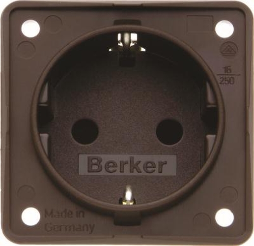 Berker 941952501 Steckdose SCHUKO, erh. Ber.schutz, Schraubkl., Integro Modul-Einsätze, Braun M. Berker 941952501 Steckdose SCHUKO, erh. Ber.schutz, Schraubkl., Integro Modul-Einsätze, Braun M.