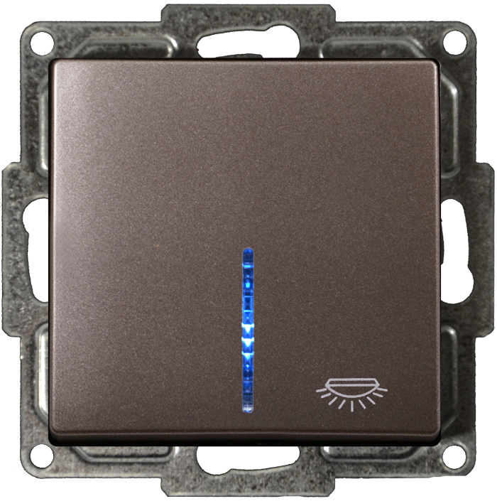 Visage Taster mit Symbol "Licht" und LED Anthrazit