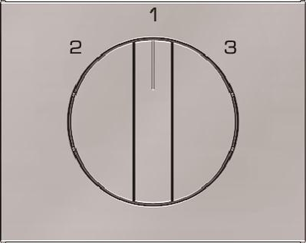 Berker10887104  Zentralstück mit Drehknopf für 3-Stufenschalter K.5 Edelstahl Rostfrei