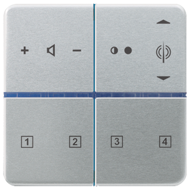 JUNG RANCD5140TSPT Tastensatz Radio, waagerecht
 Platin JUNG RANCD5140TSPT Tastensatz Radio, waagerecht
 Platin