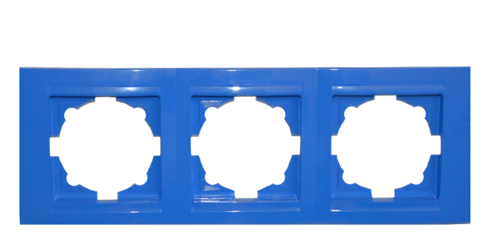 Moderna 3-Fach Abdeckrahmen Blau Moderna 3-Fach Abdeckrahmen Blau