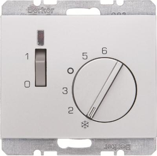 Berker 20317104 Temp.-Regler 24 V m. Öffner, Z.-Stk., Wippsch. u. LED K.5 Edelstahl, Lackiert Berker 20317104 Temp.-Regler 24 V m. Öffner, Z.-Stk., Wippsch. u. LED K.5 Edelstahl, Lackiert