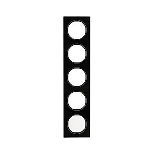 Berker 10152216 Rahmen 5Fach R.3 Glas, Schwarz Berker 10152216 Rahmen 5Fach R.3 Glas, Schwarz