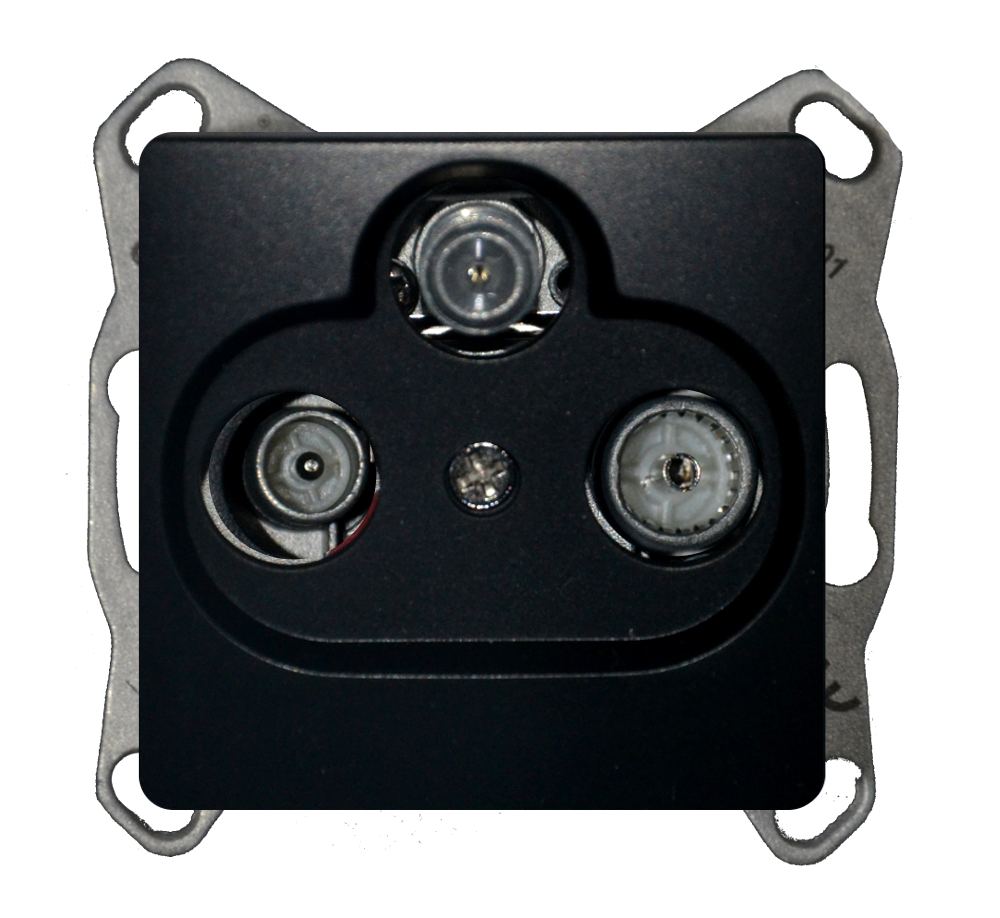 Moderna TV-Radio-SAT Stichleitungsdose Schwarz Moderna TV-Radio-SAT Stichleitungsdose Schwarz