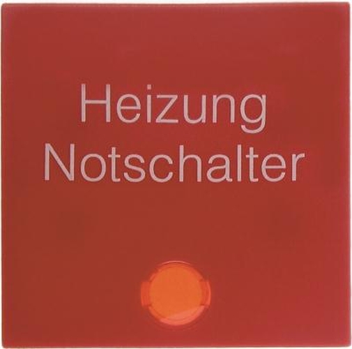 Berker 16211902 Wippe mit roter Linse und Aufdruck 'Heizung' S.1/B.3/B.7 Rot, Matt