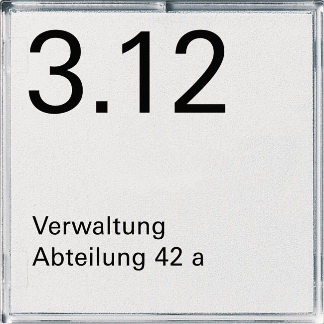 GIRA 107100 Namensschild/Türschild 1-Fach Reinweiß GIRA 107100 Namensschild/Türschild 1-Fach Reinweiß