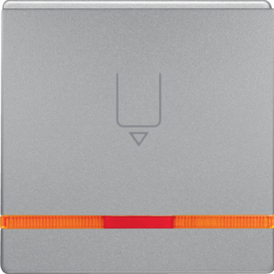 Berker 16406084 Hotelcard-Schaltaufsatz mit Aufdruck und oranger Linse Q.x alu Samt, Lackiert