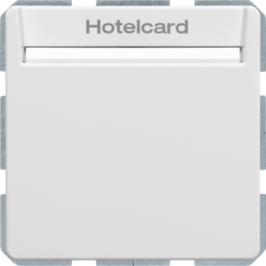 Berker 16406099 Relais-Schalter mit Zentralstück für Hotelcard Berker Q.1/Q.3 Polarweiß Samt