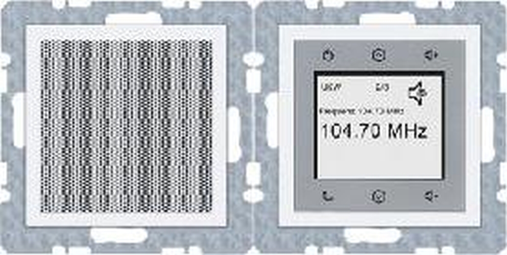 Berker 28809909 Radio Touch, mit Lautsprecher, S.1/B.3/B.7, Polarweiß Matt Berker 28809909 Radio Touch, mit Lautsprecher, S.1/B.3/B.7, Polarweiß Matt