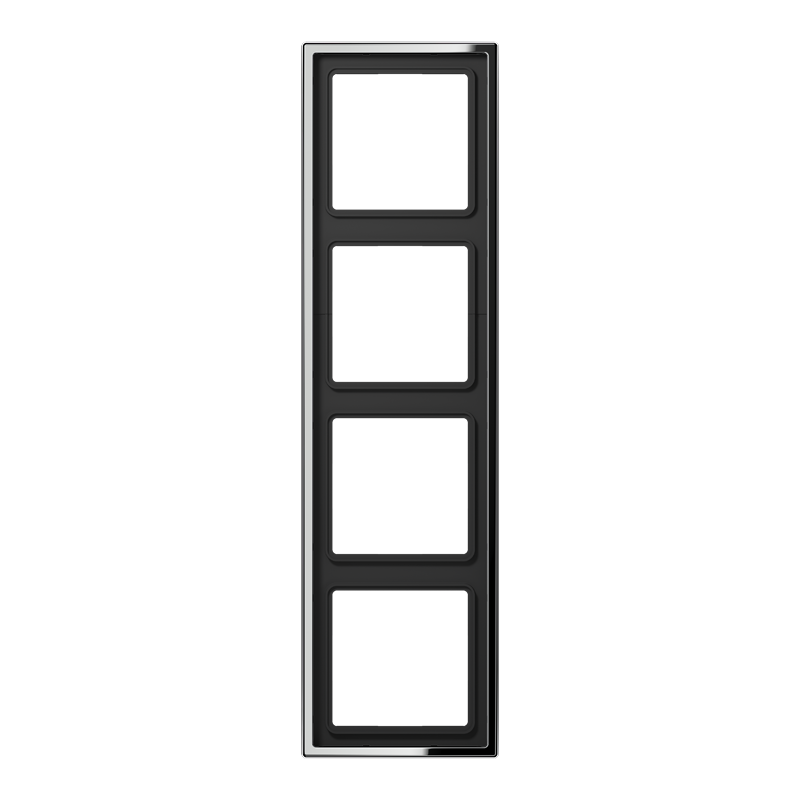 JUNG GCR2984 Rahmen 4-Fach LS-Serie Glanz-Chrom