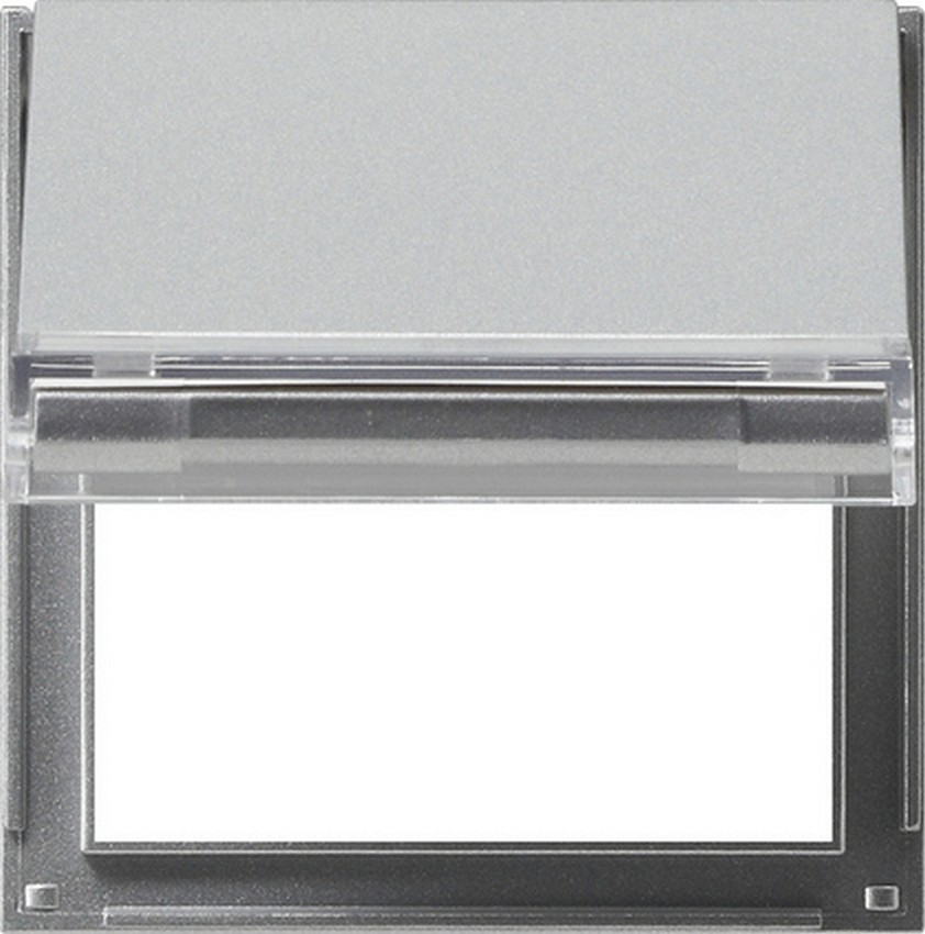 GIRA 068065 Adapterrahmen mit Klappdeckel und Beschriftungsfeld Farbe-Alu GIRA 068065 Adapterrahmen mit Klappdeckel und Beschriftungsfeld Farbe-Alu
