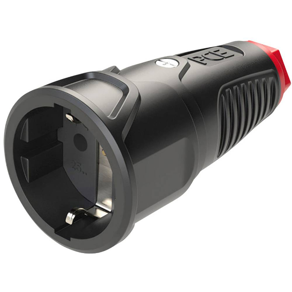 PCE 2520-sr Vollgummi Kupplung 16A 2p+E Schwarz PCE 2520-sr Vollgummi Kupplung 16A 2p+E Schwarz