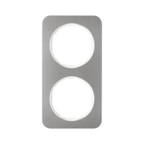 Berker 10122114 Rahmen 2Fach R.1 Edelstahl/Polarweiß Berker 10122114 Rahmen 2Fach R.1 Edelstahl/Polarweiß