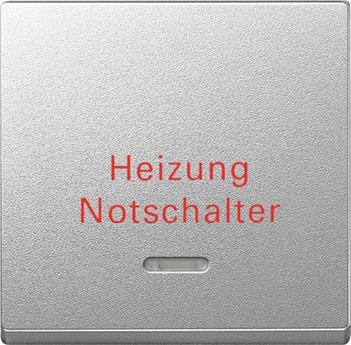 Merten 431860 Kontroll-Wippe mit Aufdruck "Heizung Notschalter" Aluminium