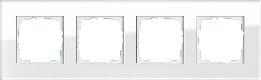 GIRA 021412 Rahmen 4-Fach Esprit Glas Weiß GIRA 021412 Rahmen 4-Fach Esprit Glas Weiß