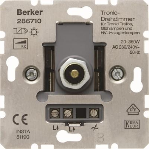 Berker 286710 Tronic-Einsätz Drehdimmer Hauselektronik