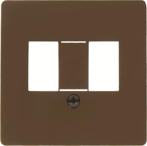 Berker 145801 Zentralplatte mit TAE Ausschnitt Zentralplattensystem Braun, Glänzend Berker 145801 Zentralplatte mit TAE Ausschnitt Zentralplattensystem Braun, Glänzend
