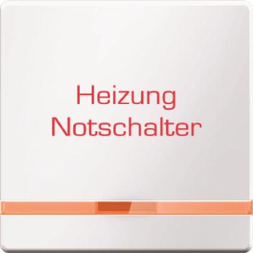 Berker 16216069 Wippe mit oranger Linse und Aufdruck 'Heizung' Q.x Polarweiß, Samt Berker 16216069 Wippe mit oranger Linse und Aufdruck 'Heizung' Q.x Polarweiß, Samt