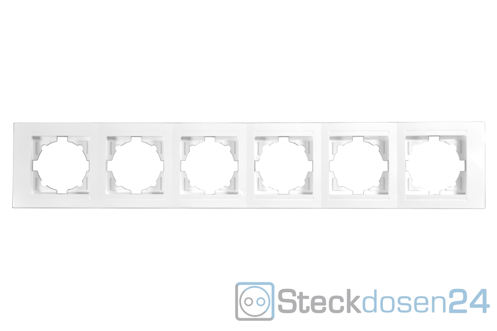 Moderna 6-Fach Abdeckrahmen Alpinweiß Moderna 6-Fach Abdeckrahmen Alpinweiß